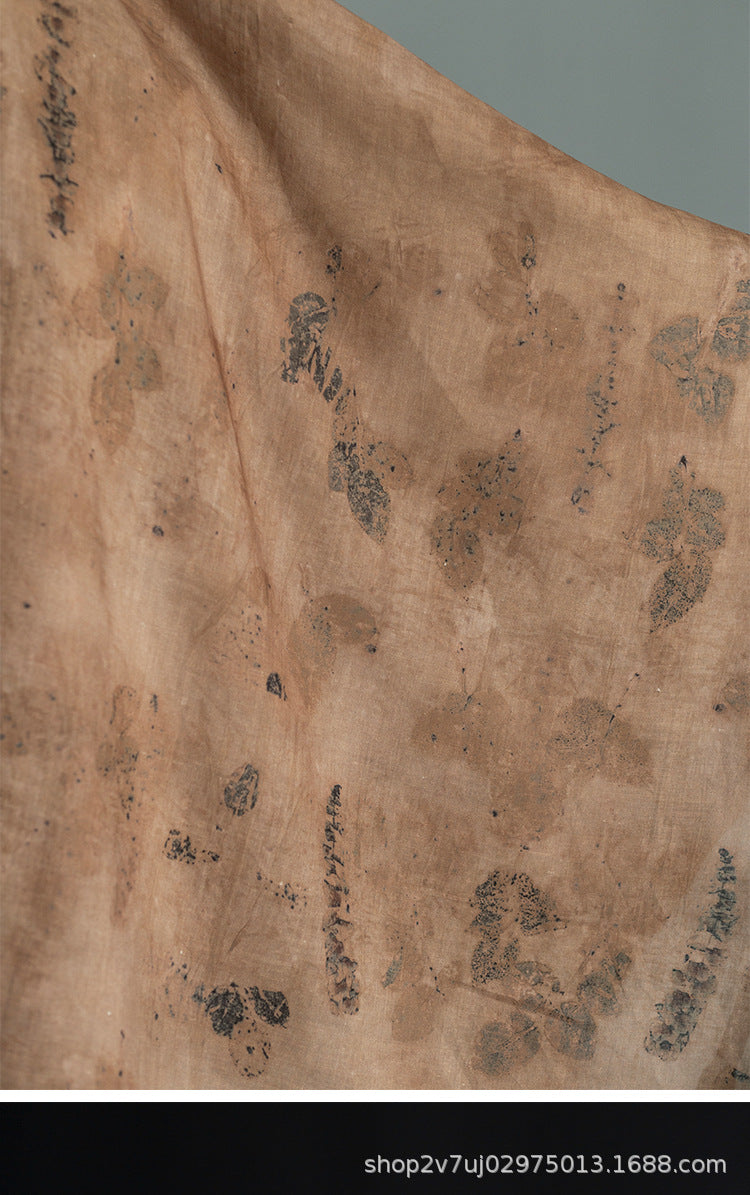 Vintage Off-Shoulder Print Dress – Dreamy Streetwear Romance | same ANTHEM. - coffee / One Size