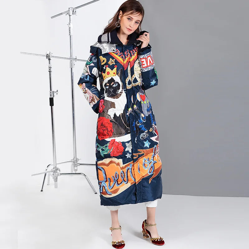 Vintage Print X-Long Winter Parka – Soulmate Streetwear | same ANTHEM