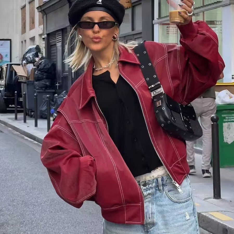 Vintage PU Patchwork Jacket – same ANTHEM | Soulmate Streetwear