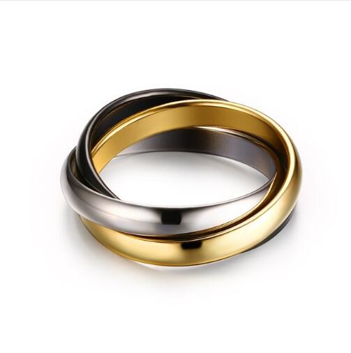 Vnox 3-Ring Set for Women – Classic Soulmate Streetwear Jewelry | same ANTHEM. - A-size 6