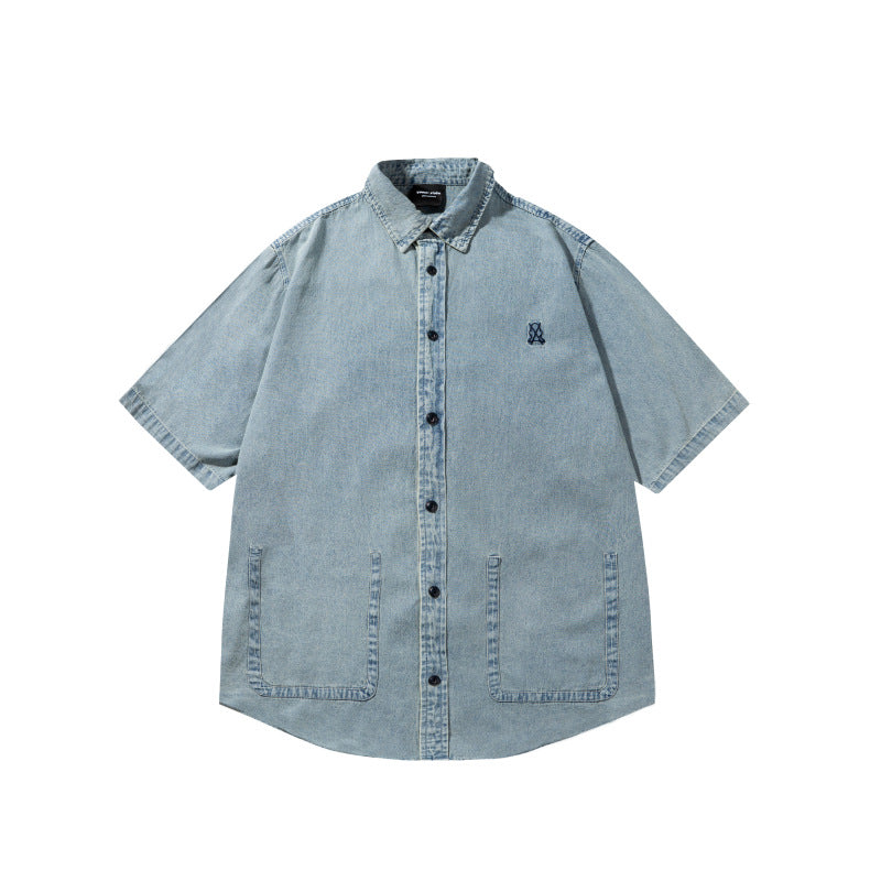 Washed Denim Embroidered Shirt – same ANTHEM. Soulmate Streetwear for Men