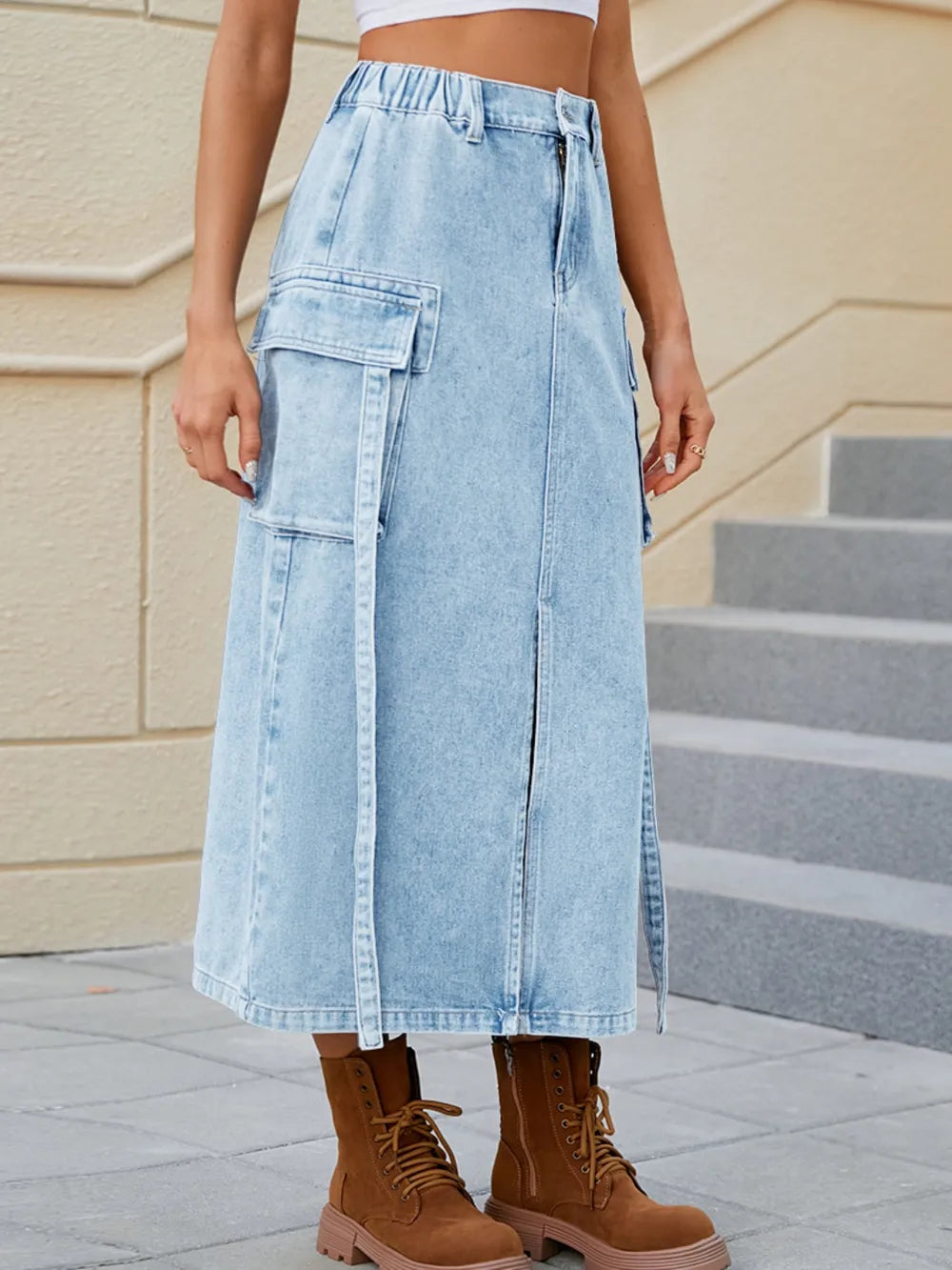 Water Washed Denim Skirt – dreamy nostalgic streetwear | same ANTHEM.