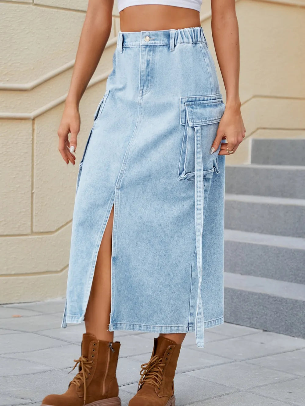 Water Washed Denim Skirt – dreamy nostalgic streetwear | same ANTHEM.