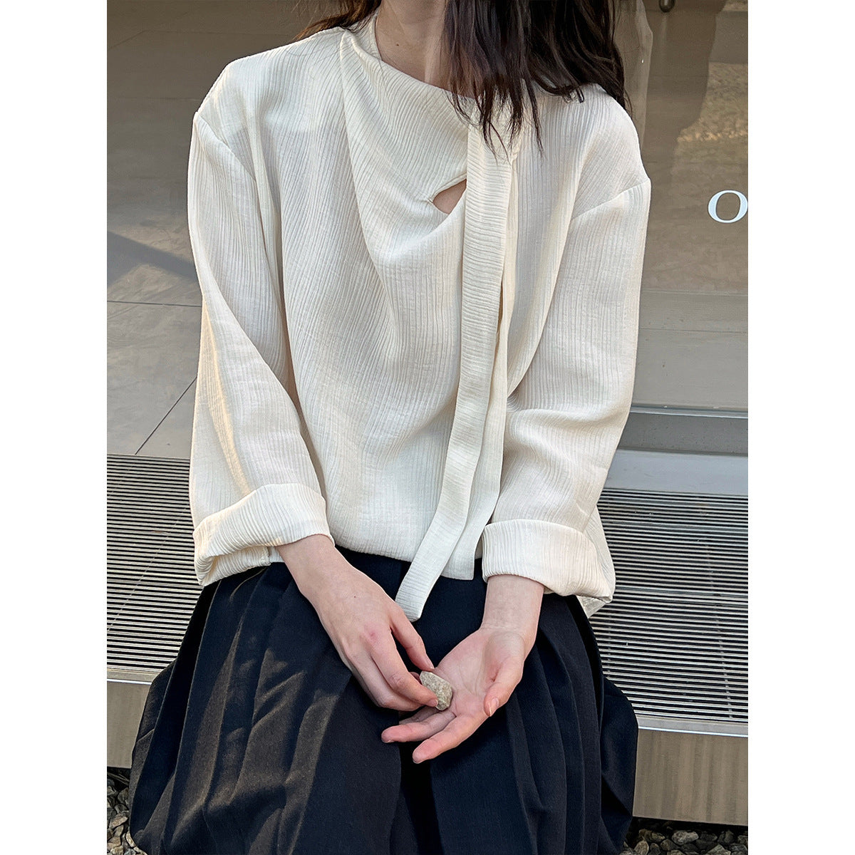 Wear Your Anthem | Chic Elegant Ribbon Texture Shirt for Lovers & Friends | same ANTHEM