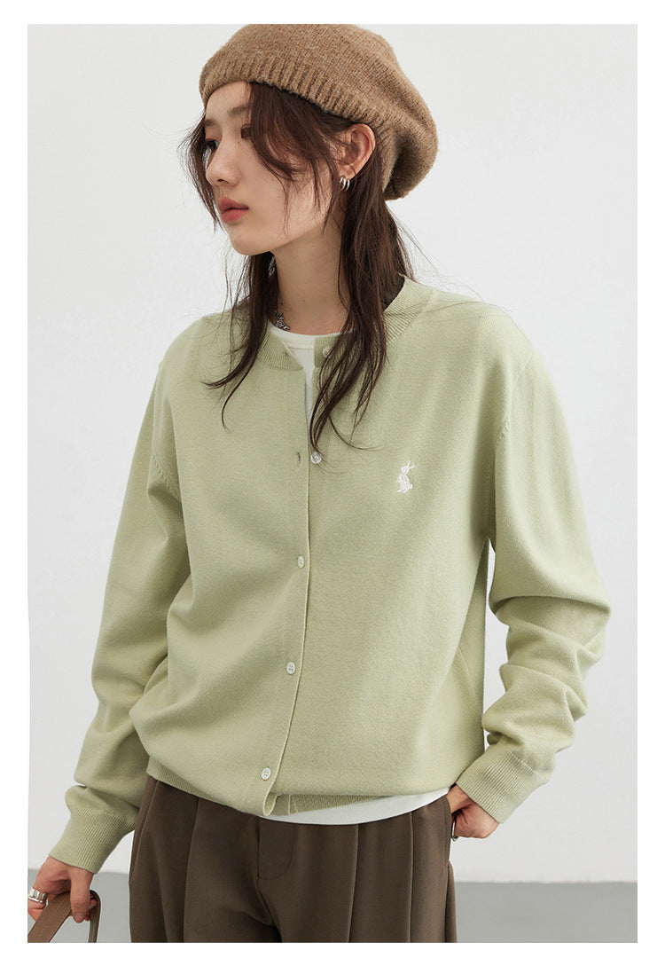 Wear Your Anthem | Chic Embroidered Knitted Cardigan for Lovers & Friends | same ANTHEM - Green / L