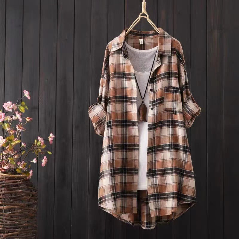 Wear Your Story | Chic Plaid Shirt Coat for Soulmates & Friends | same ANTHEM - Ginger Yellow / L