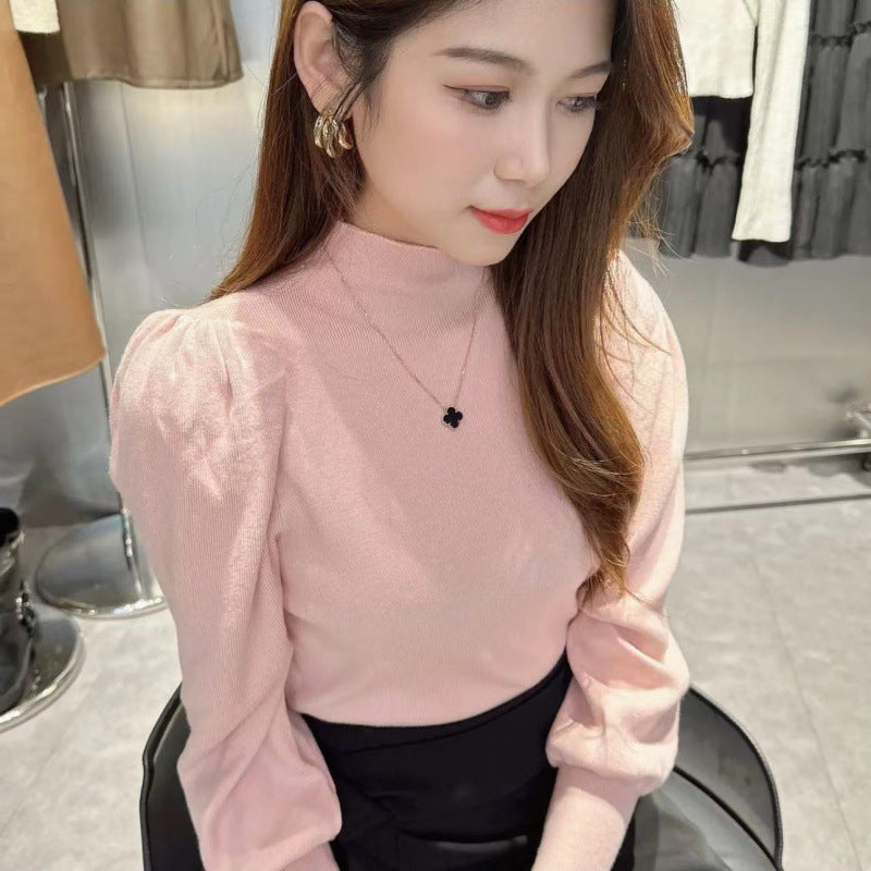 Wear Your Story | Chic Puff Sleeve Wool Pullover for Lovers & Friends | same ANTHEM - Pink / Free Size