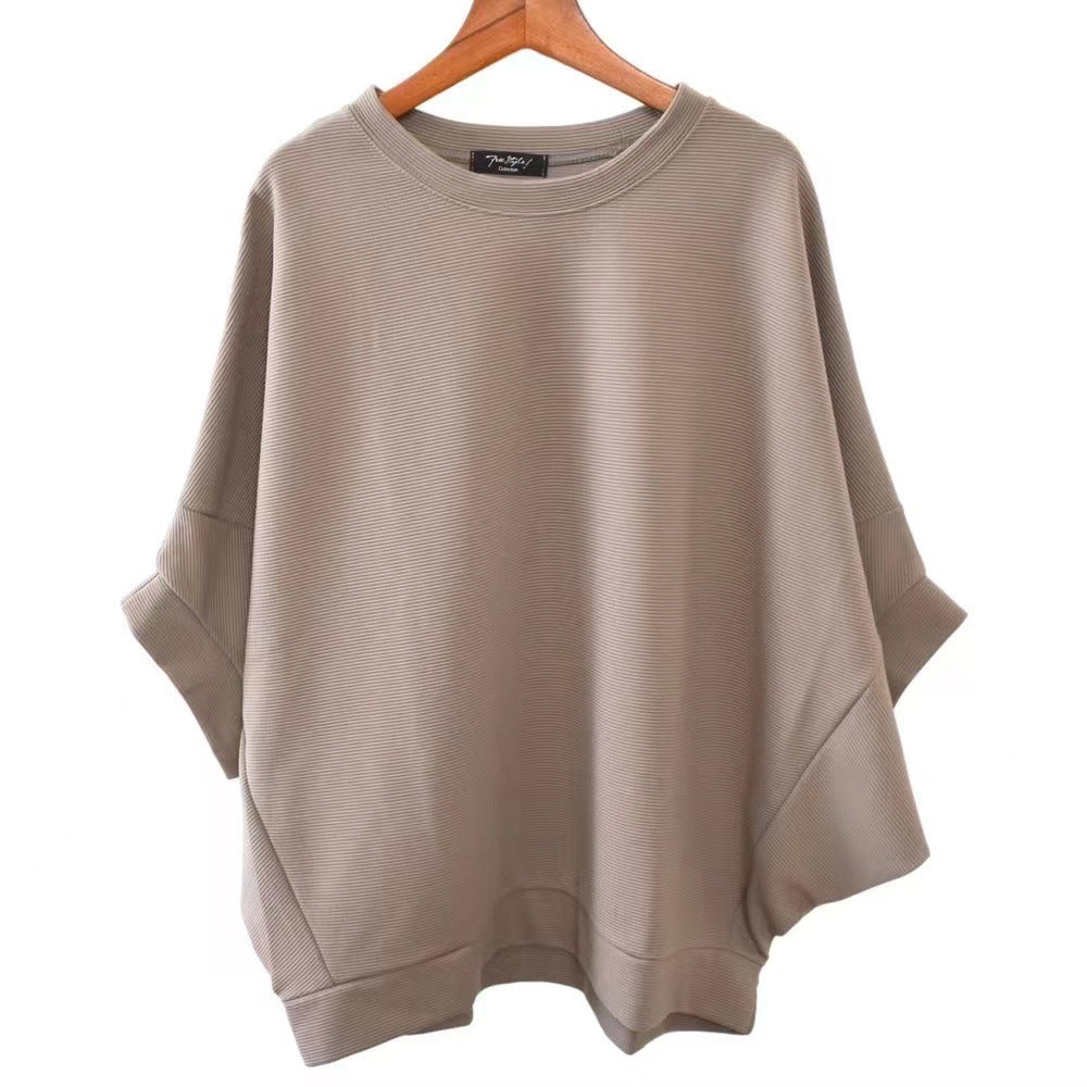 Wear Your Story | Women’s Concave Stripe Casual Top for Soulmates & Friends | same ANTHEM - Brown / Free Size