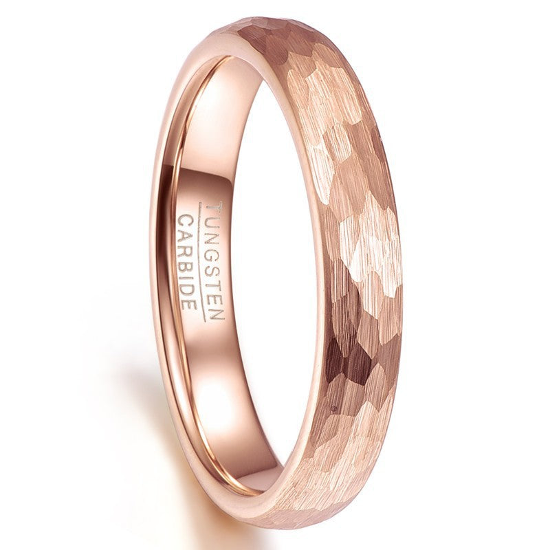 Wide Rose Gold Carved Ring for Men – same ANTHEM. Soulmate Streetwear Jewellery - 4mm Rose Gold / No 10 - Bag