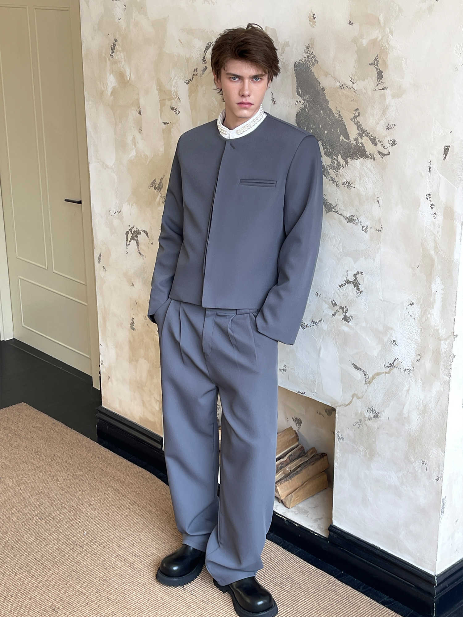 Wide-Shoulder Suit Set for Men – Korean-Inspired Elegance | same ANTHEM