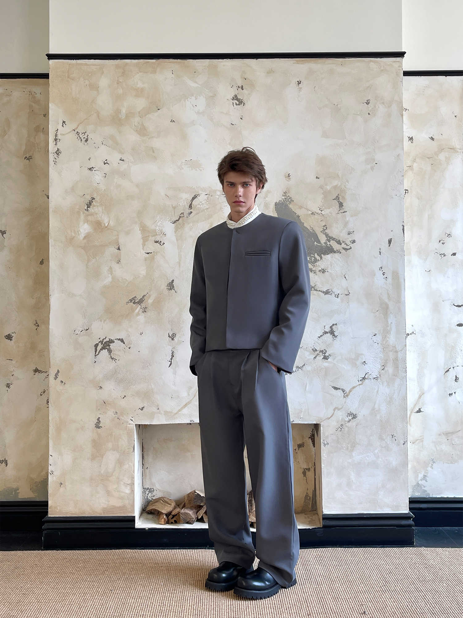 Wide-Shoulder Suit Set for Men – Korean-Inspired Elegance | same ANTHEM