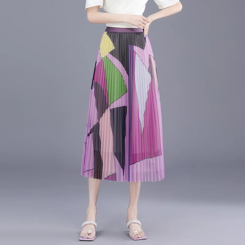 Women’s Pleated Tulle Skirt | High Waist Fairy Mesh Skirt | same ANTHEM.