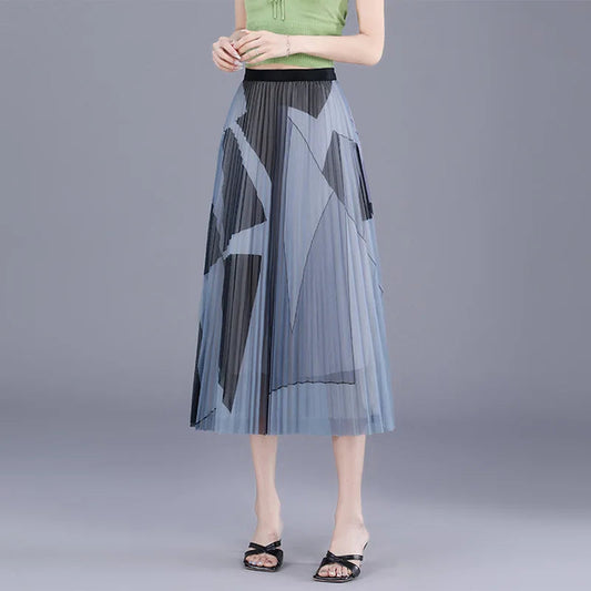 Women’s Pleated Tulle Skirt | High Waist Fairy Mesh Skirt | same ANTHEM.