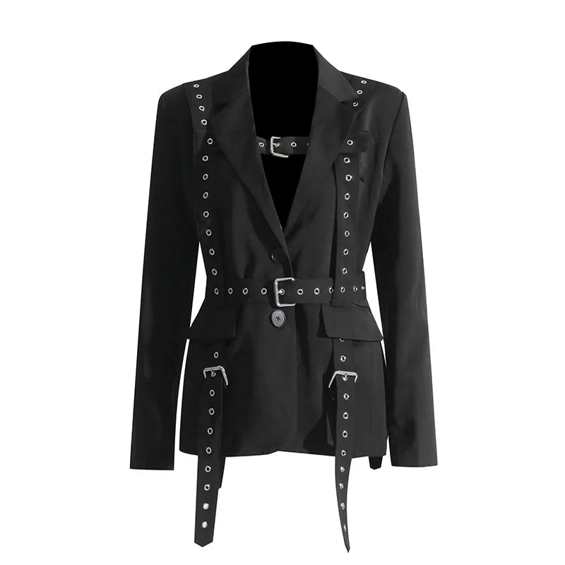 Women’s Splice Lace-Up Blazer | Trendy Streetwear Jacket | same ANTHEM.