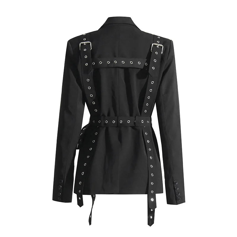 Women’s Splice Lace-Up Blazer | Trendy Streetwear Jacket | same ANTHEM.