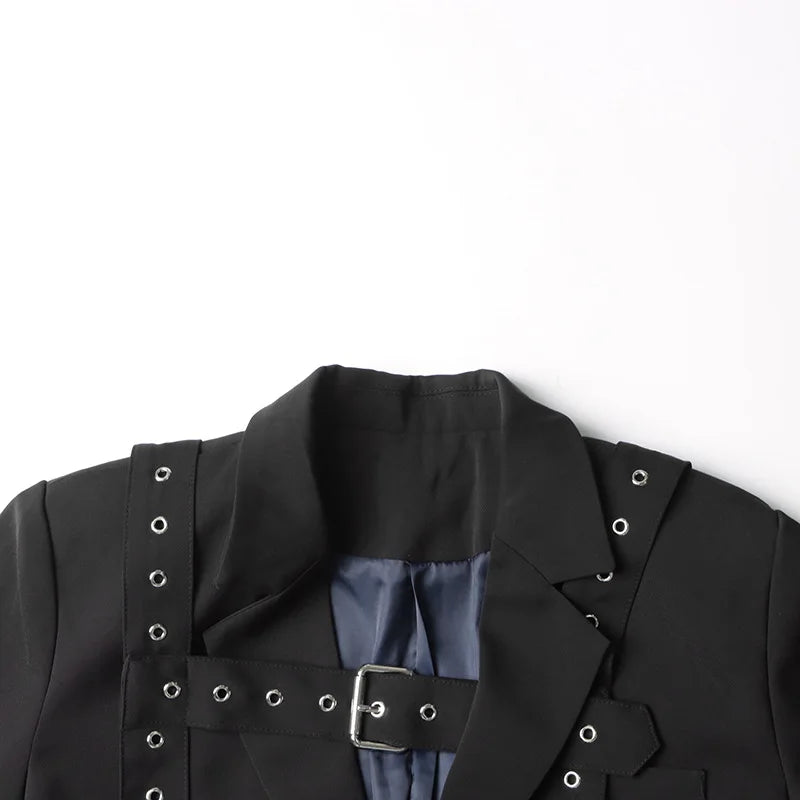 Women’s Splice Lace-Up Blazer | Trendy Streetwear Jacket | same ANTHEM.