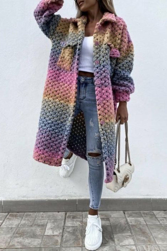 Woolen Coat Autumn And Winter European And American Style - Pink / 2XL - Bag