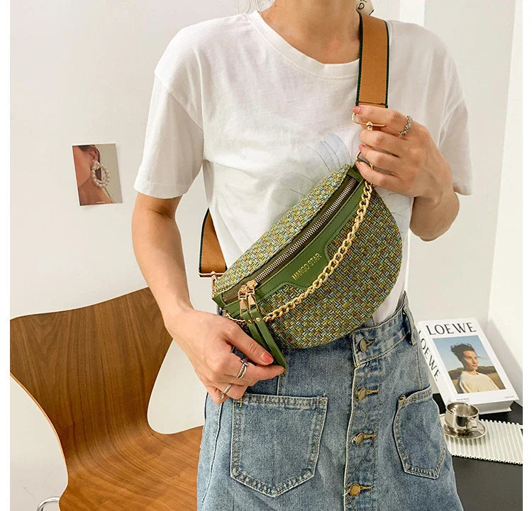 Woven Crossbody Waist Bag – Soulmate Streetwear Bag | same ANTHEM