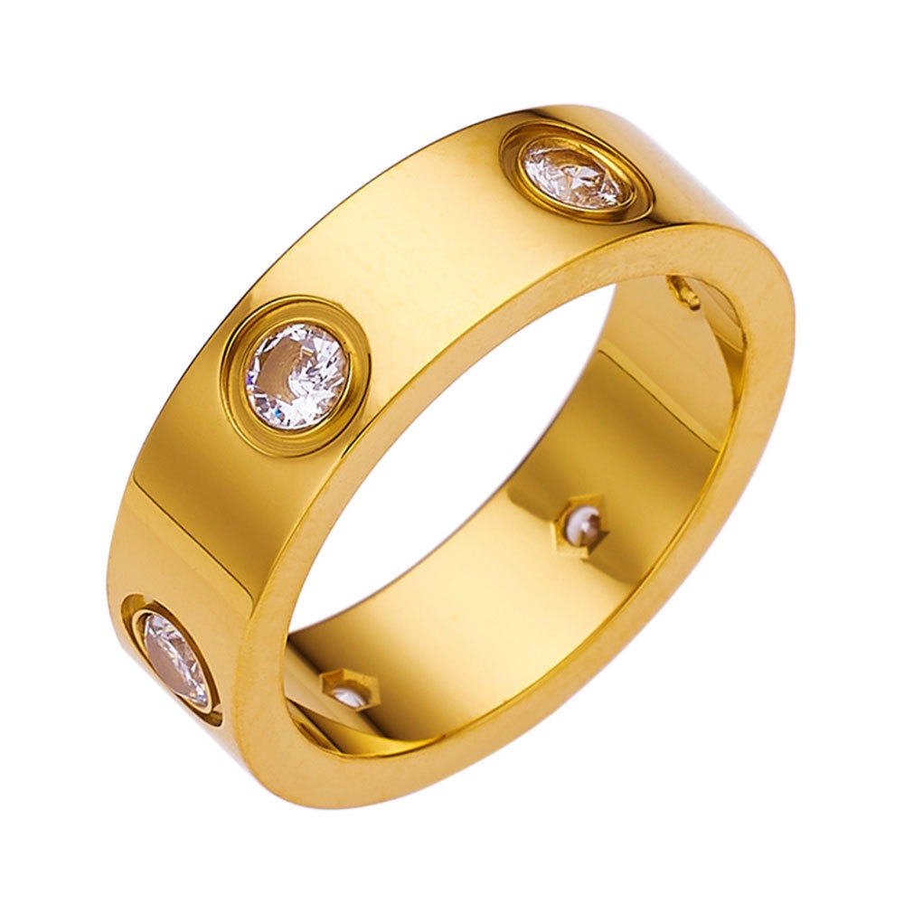 Zircon Inlaid Titanium Steel Ring – Soulmate Streetwear | same ANTHEM
