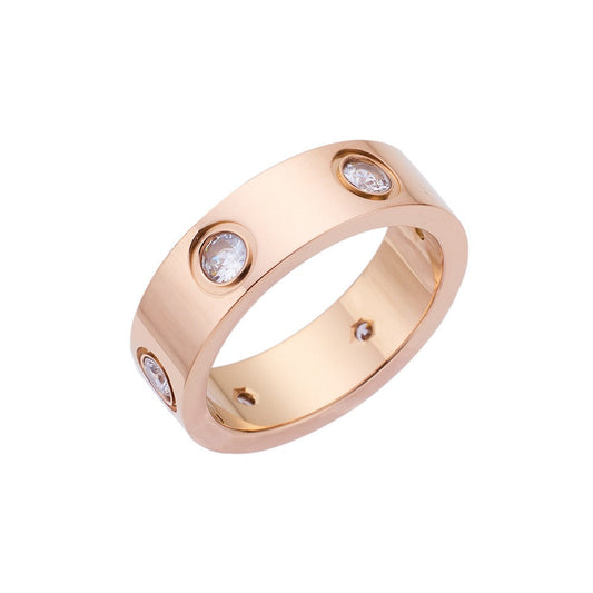 Zircon Inlaid Titanium Steel Ring – Soulmate Streetwear | same ANTHEM
