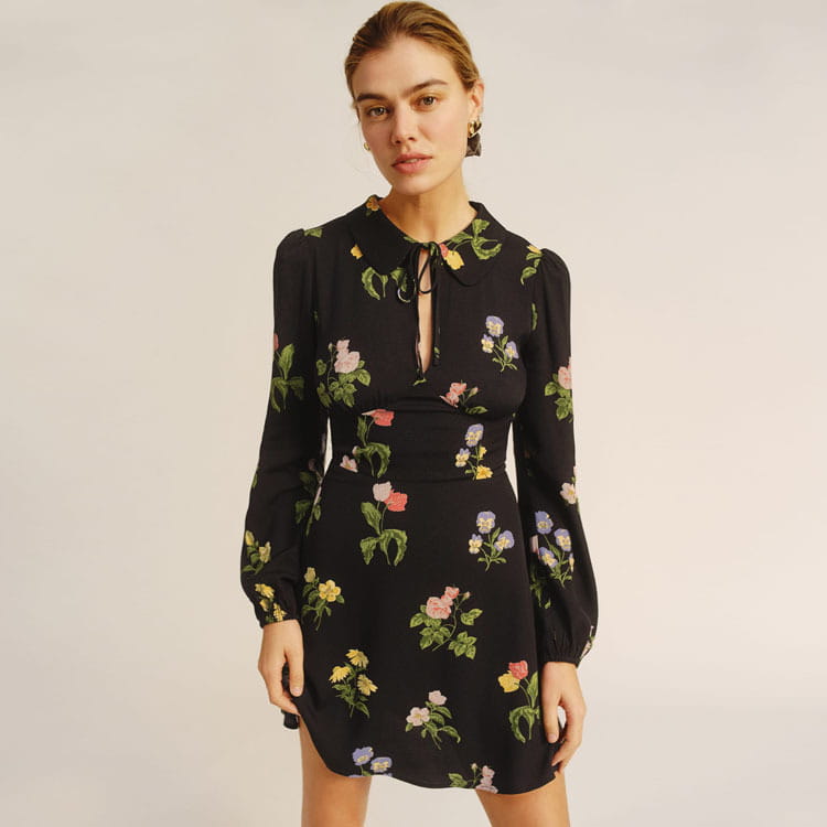 French Vintage Print Long Sleeve Dress | same ANTHEM.