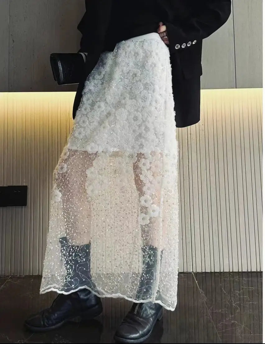 Versatile Floral Gauze Skirt | same ANTHEM.