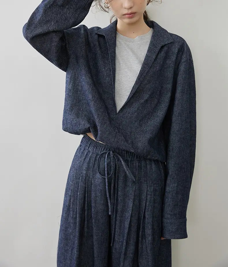 Linen Cotton Denim Set | same ANTHEM.