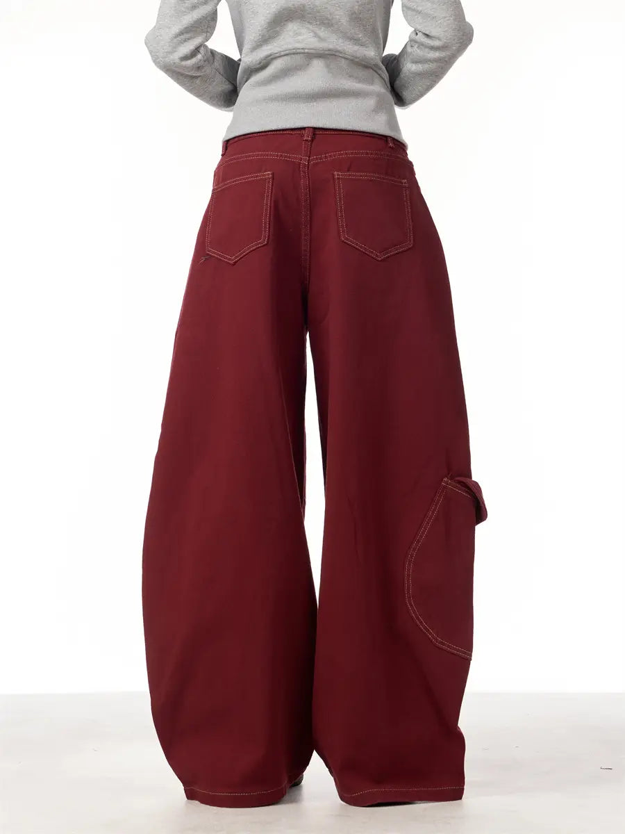 Vintage Burgundy Curved Pants | same ANTHEM.