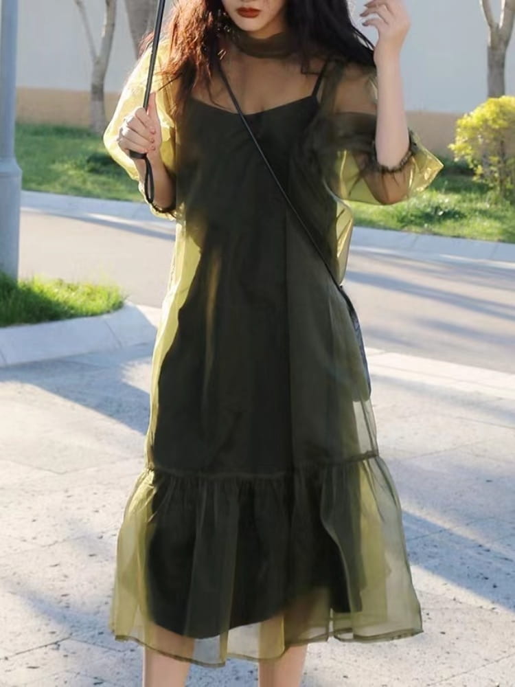 Korean 2-Piece Midi Dress Set | same ANTHEM.