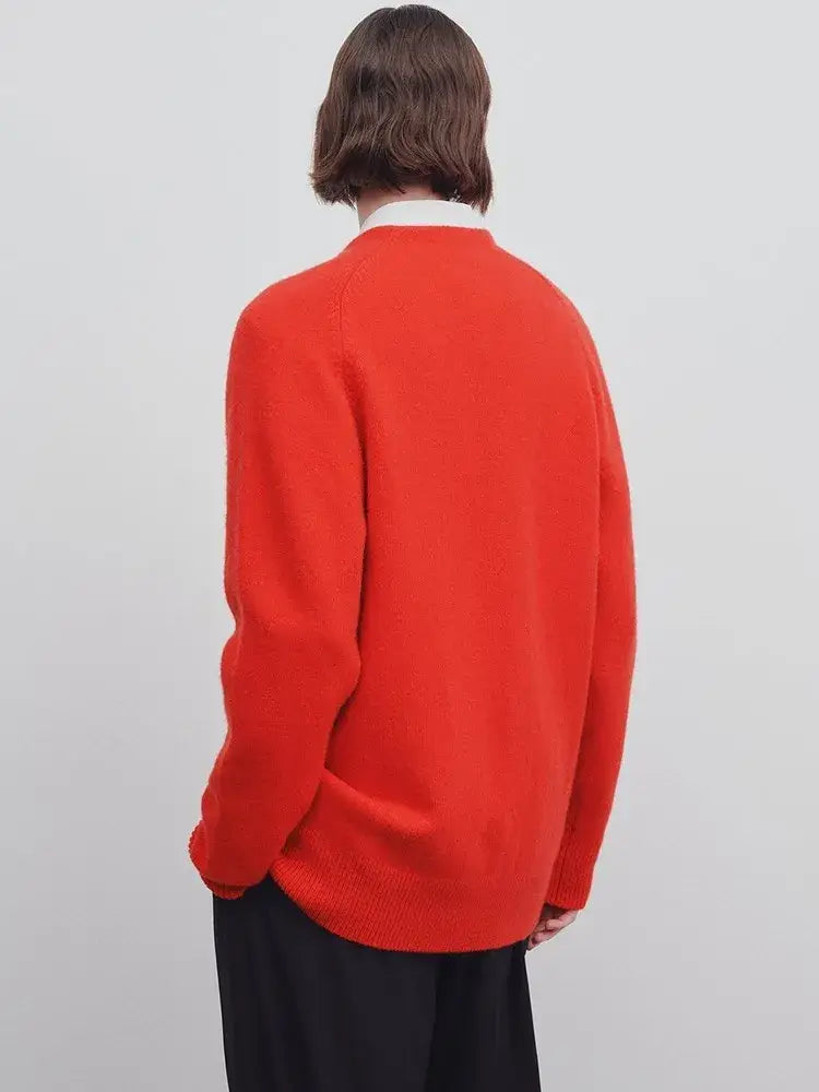 Deep V-Neck Wool Sweater | same ANTHEM.