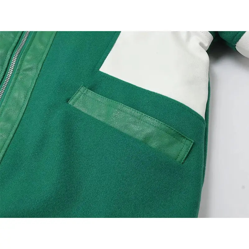 Oversize Contrast Color Baseball Coat – Women’s Autumn Winter Streetwear | same ANTHEM.