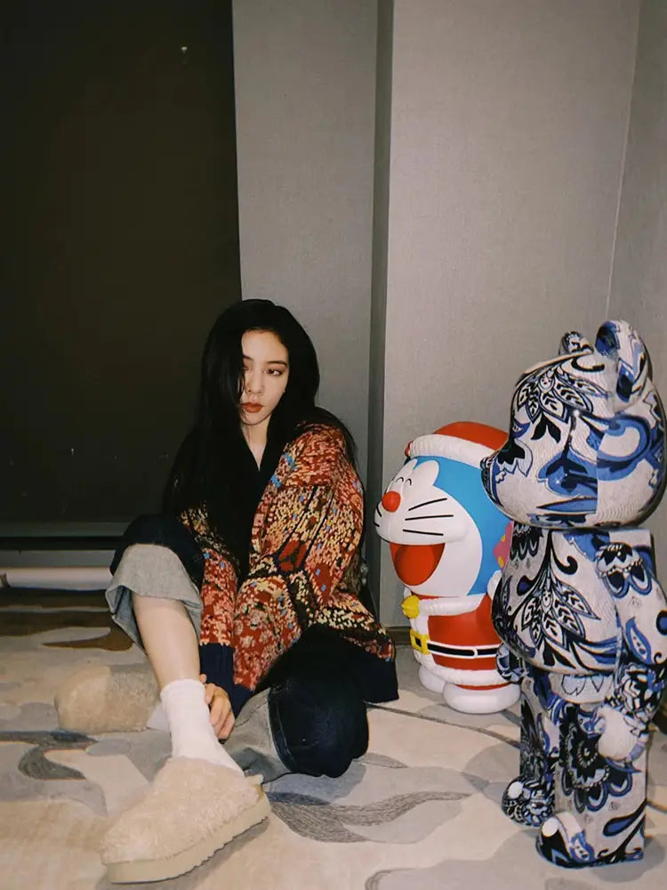 Christmas Vintage Green Orchid Knit Sweater