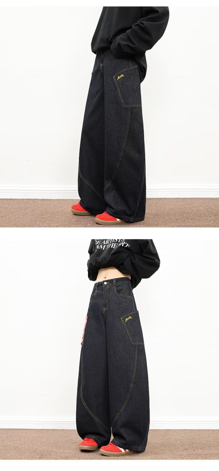 Plaid Patchwork Wide Pants | same ANTHEM.