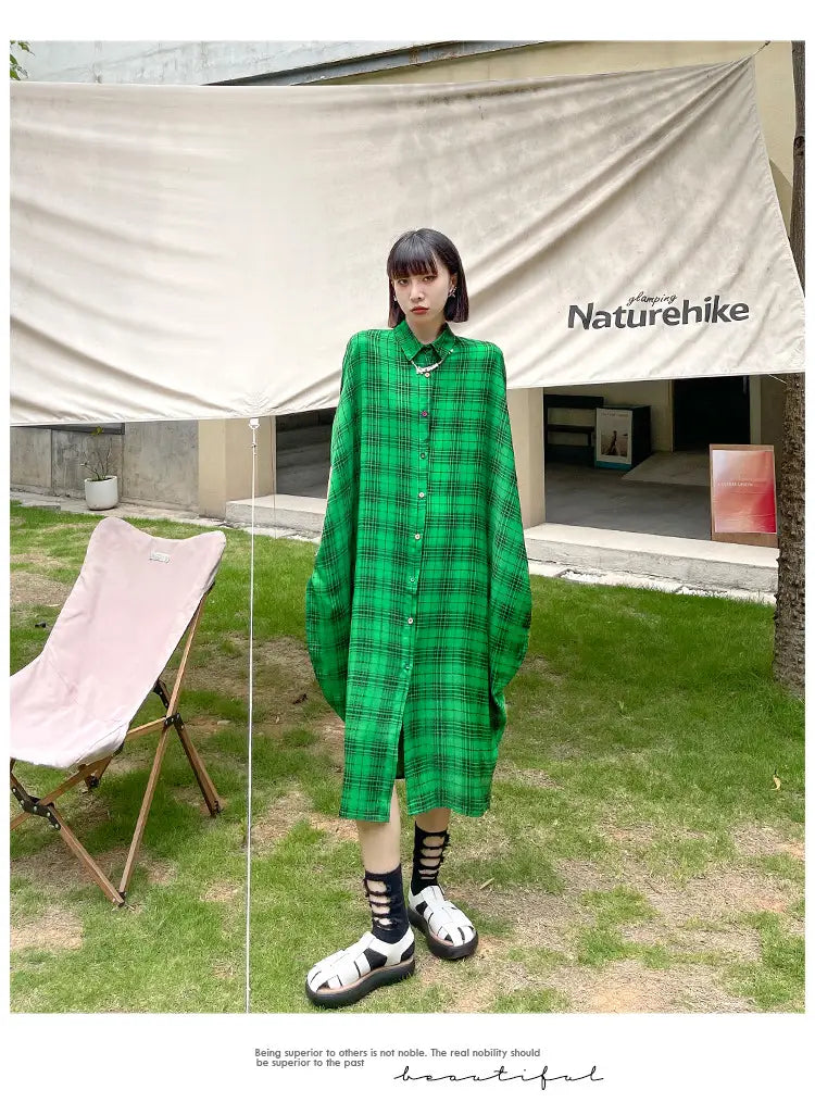 French Vintage Plaid Bat Sleeve Dress | same ANTHEM.