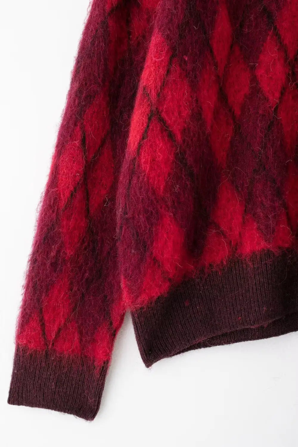 French Diamond Pattern Knitted Sweater for Women | same ANTHEM.