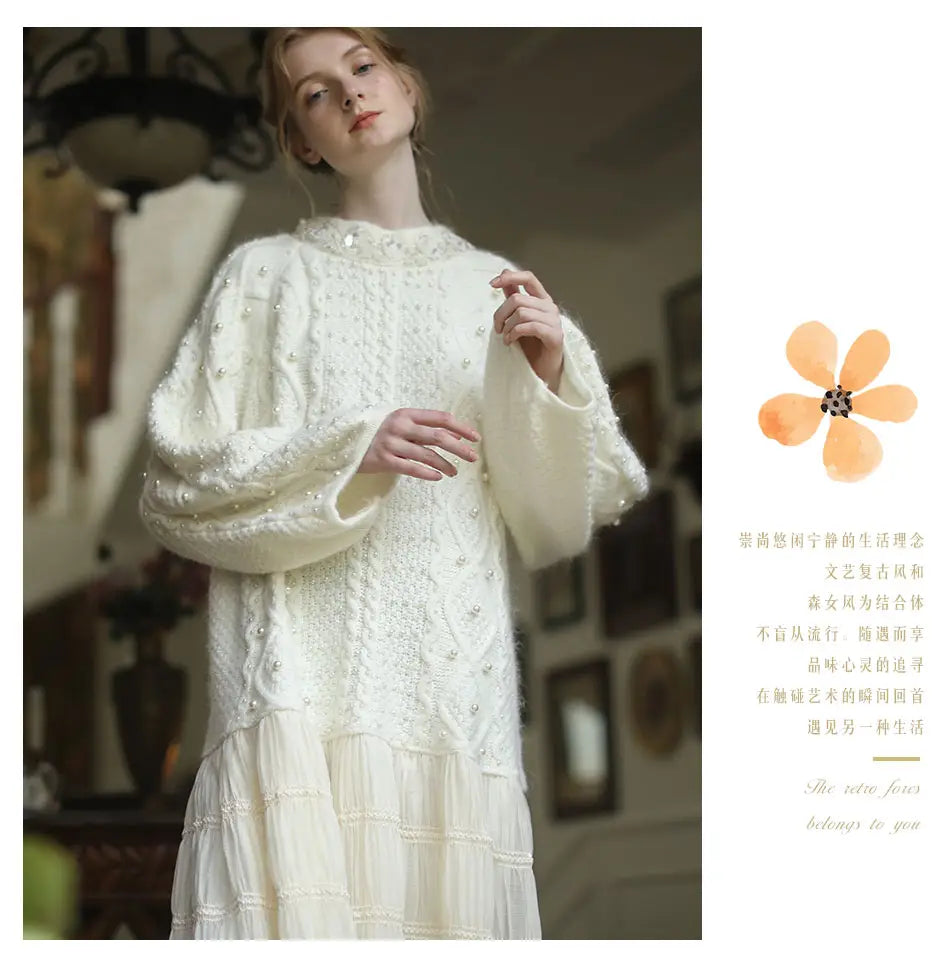 Two-Piece Loose Sweater Dress | same ANTHEM.