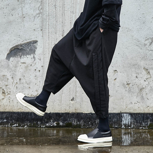 Dark High Fashion Low Crotch Straddles Pants | same ANTHEM. Soulmate Streetwear