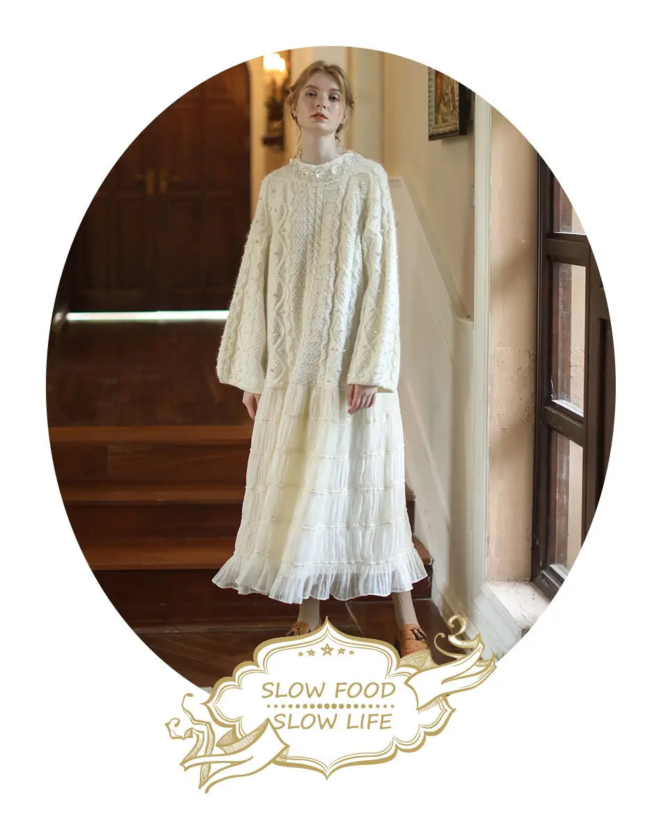Two-Piece Loose Sweater Dress | same ANTHEM.