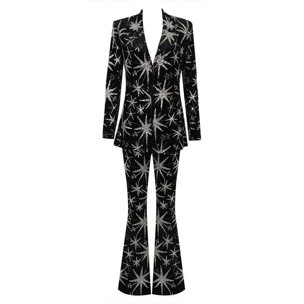 Fashion Women’s Suit Starfish Long Three-piece Suit