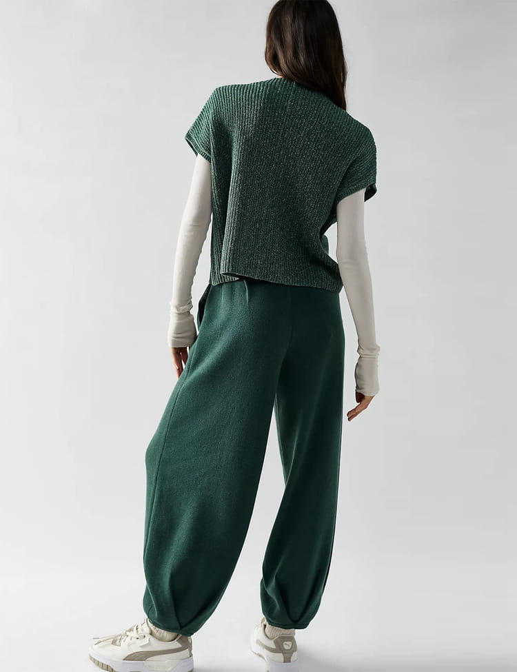 Women’s Knitted Sleeveless Pocket Rib Pullover Vest – Casual & Chic | same ANTHEM