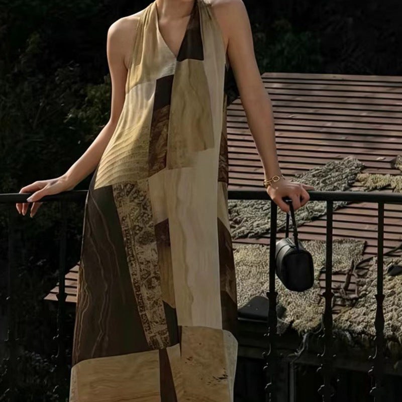 Draped Sleeveless Maxi Dress | same ANTHEM.
