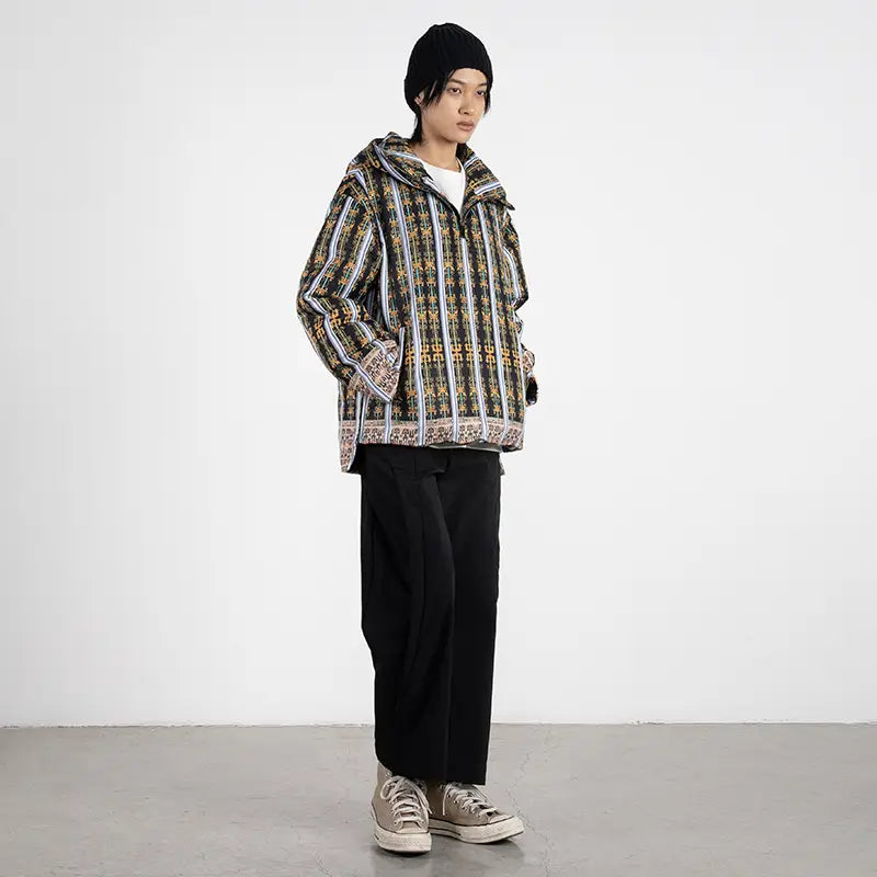 Quilted Hooded Print Sweatshirt | same ANTHEM.