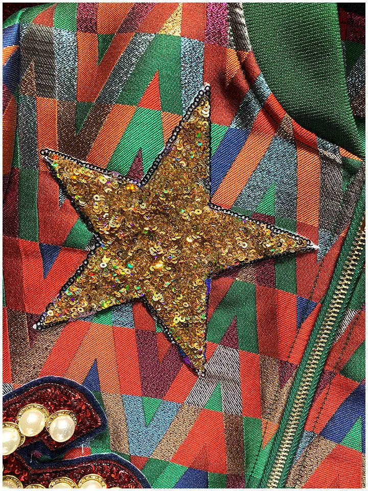 Colorful Short Baseball Jacket | same ANTHEM.
