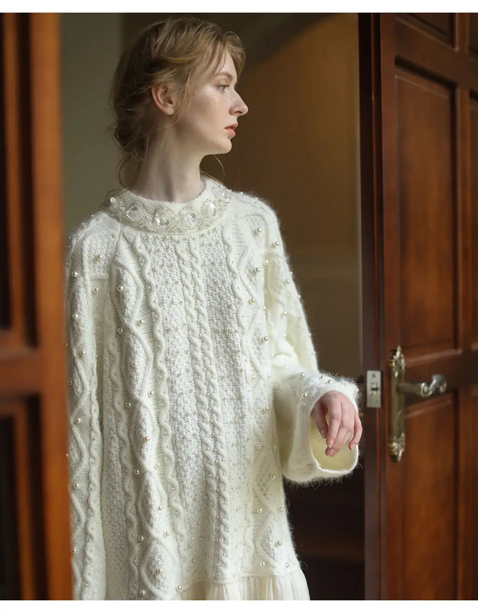 Two-Piece Loose Sweater Dress | same ANTHEM.