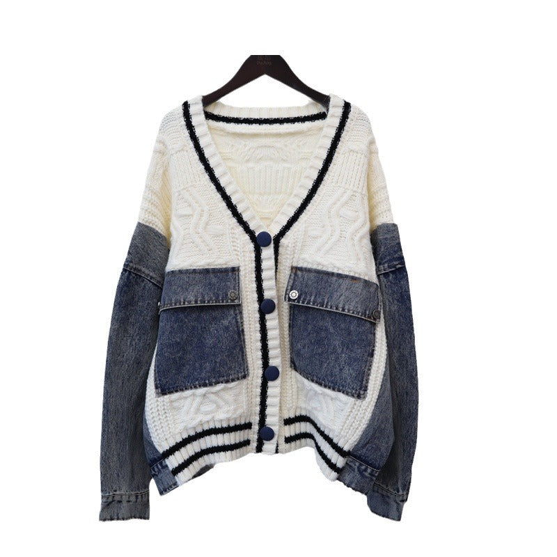 Patchwork Knitted Cardigan Jacket | same ANTHEM.