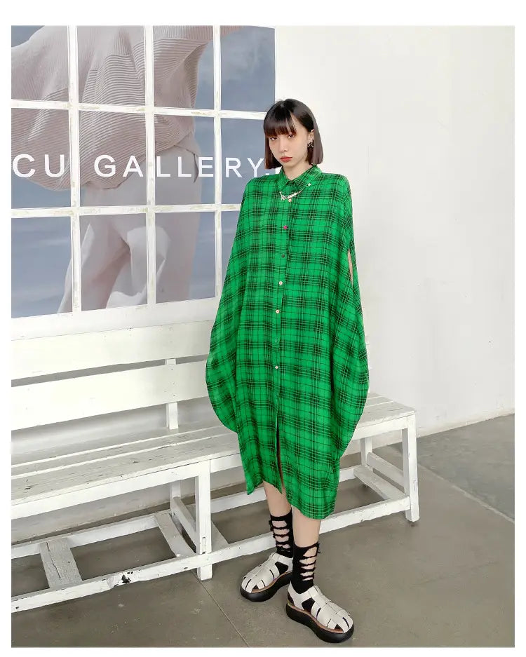French Vintage Plaid Bat Sleeve Dress | same ANTHEM.