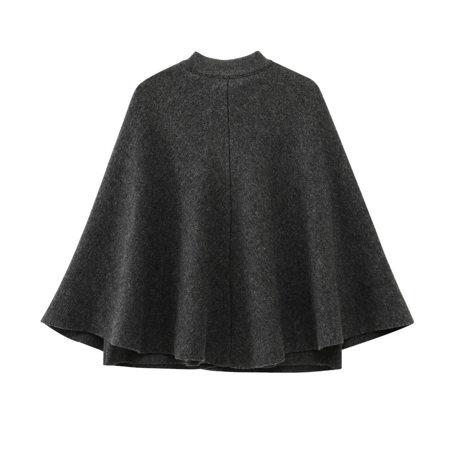 Cape Round Neck Long Sleeve Knitted Sweater Coat | same ANTHEM.
