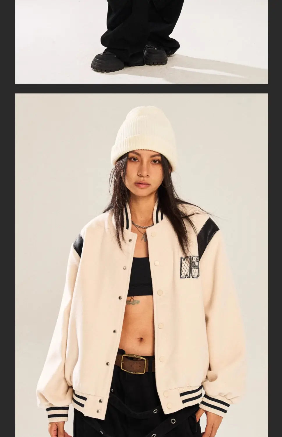 Contrast Color Embroidered Couple’s Baseball Uniform Jacket Coat