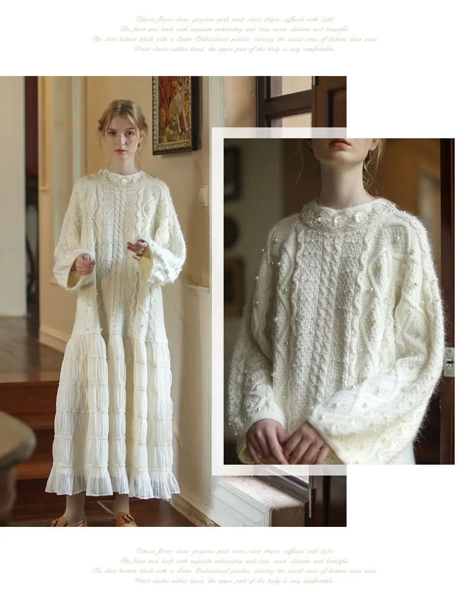 Two-Piece Loose Sweater Dress | same ANTHEM.