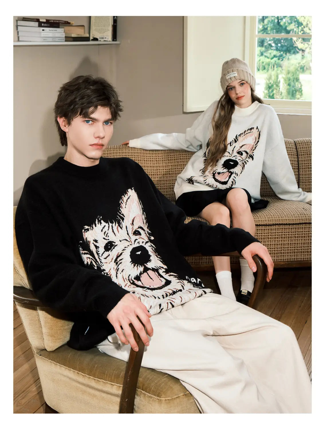 Puppy Couple Sweater | same ANTHEM.